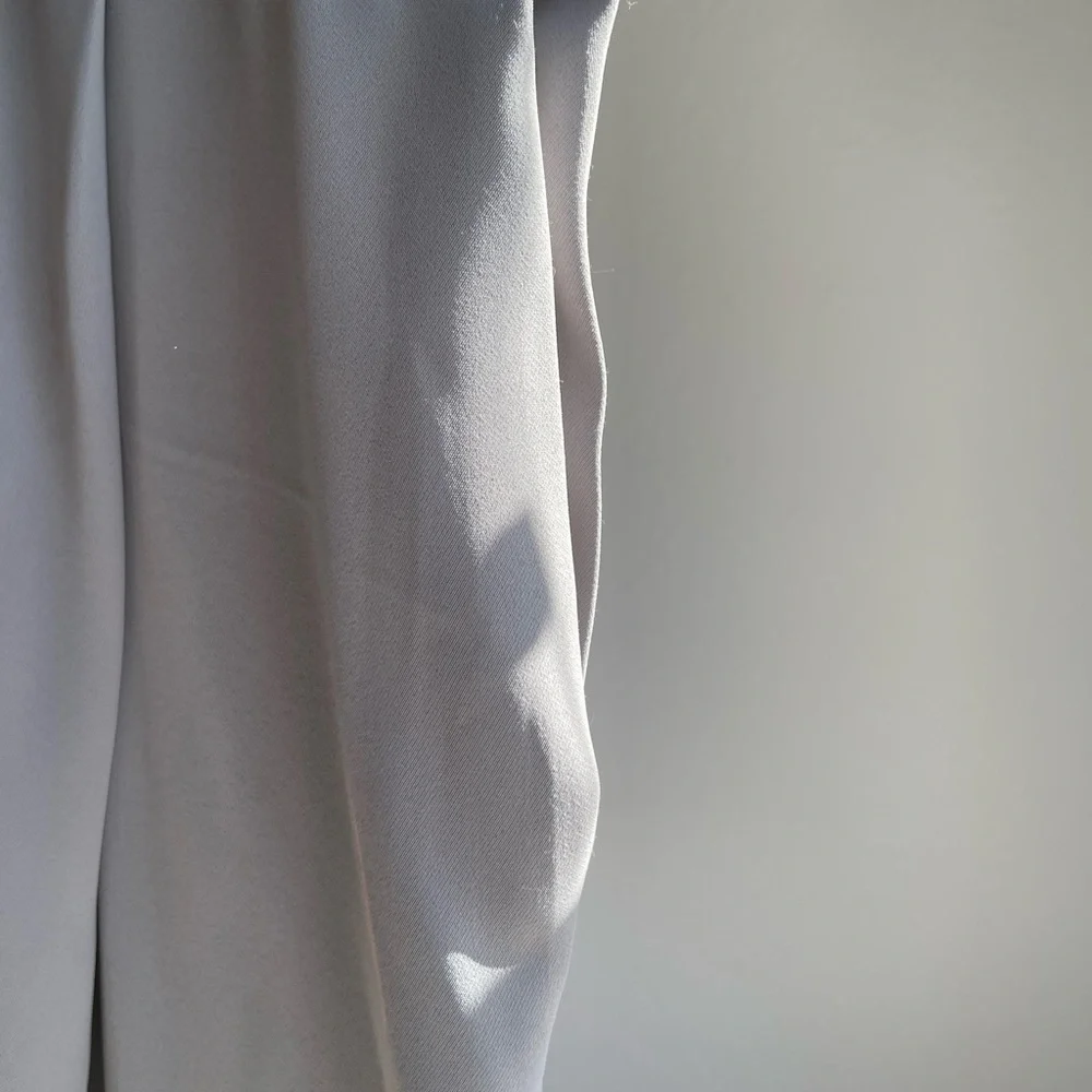 MELLODAY Women's Light Grey Cap Sleeve Blouse Size‎ M